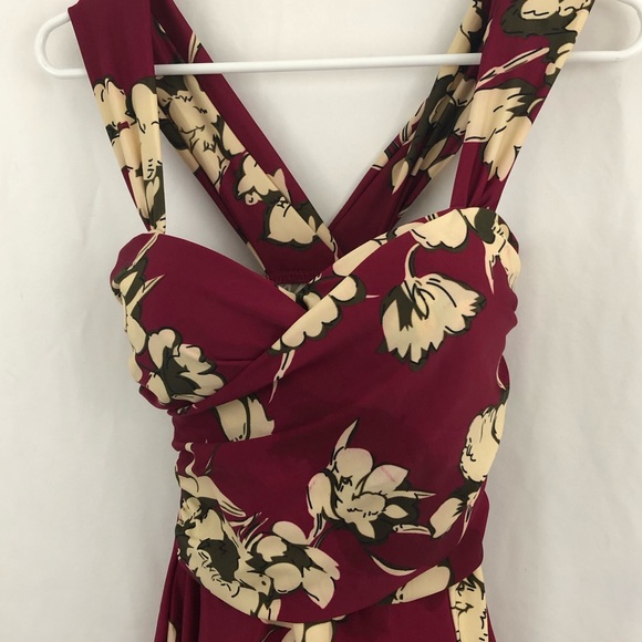 Cocopear Red Floral Cross Back Summer Swimwear M - Picture 3 of 11